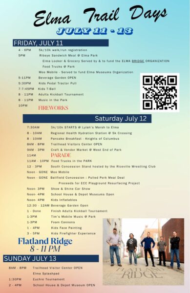 Elma Iowa Old Roundhouse Trail Days schedule