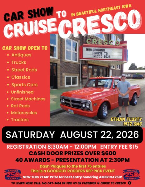 2026 Cruise to Cresco poster