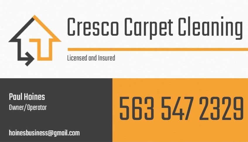 cresco carpet cleaning business card