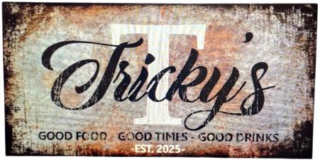 Tricky's Bar and Grill in Lourdes, Iowa logo