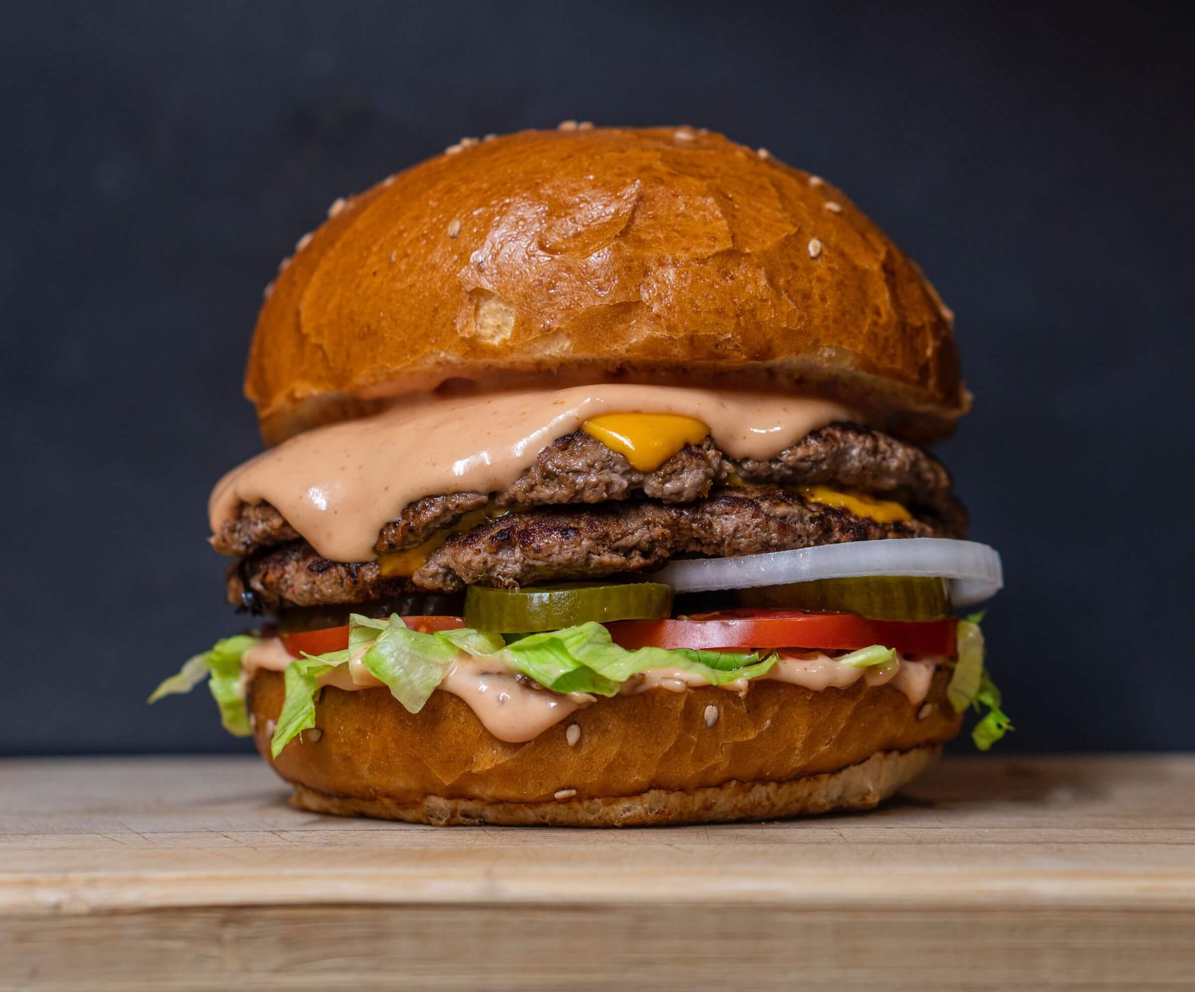Burger stock image