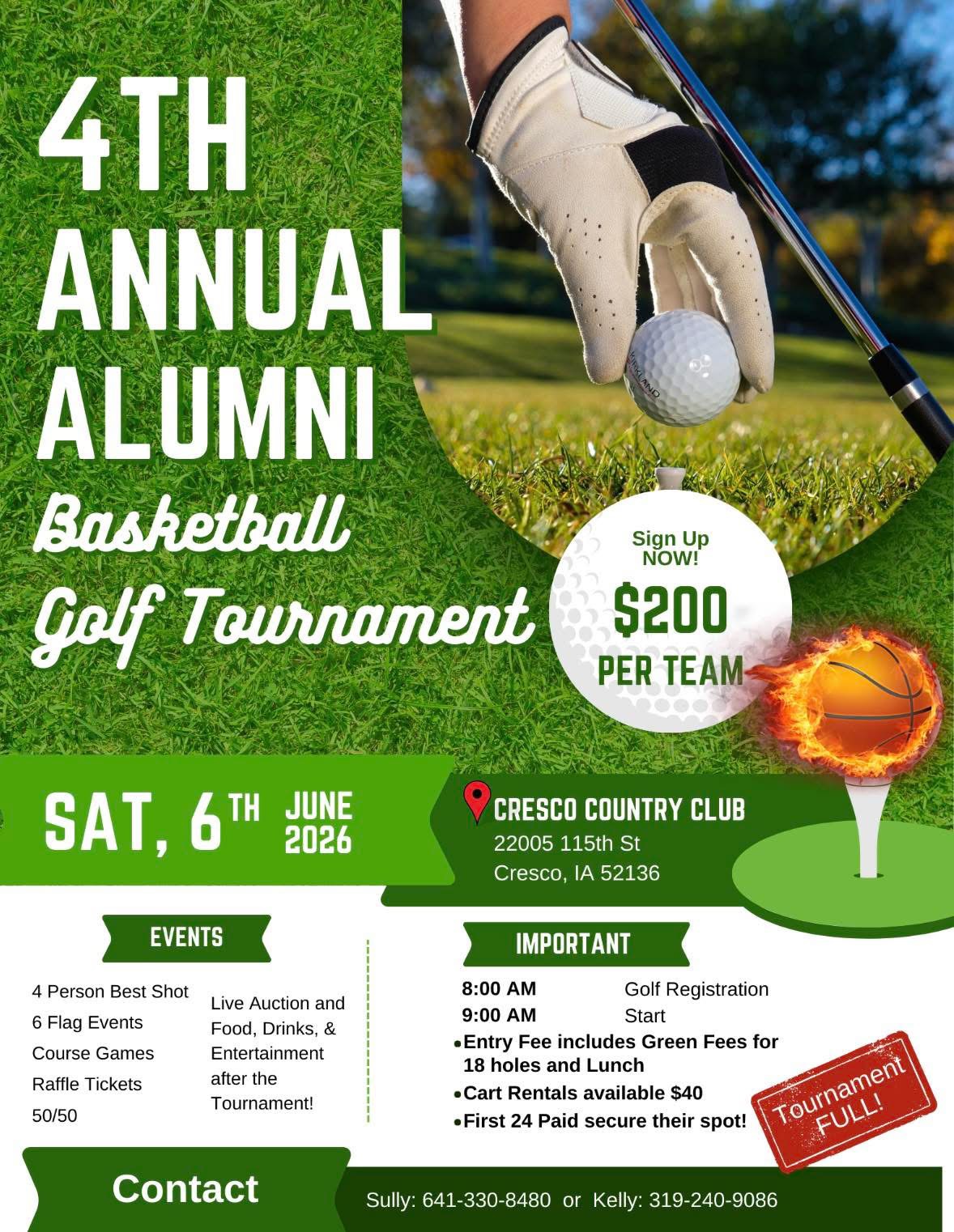 Alumni Basketball golf tournament