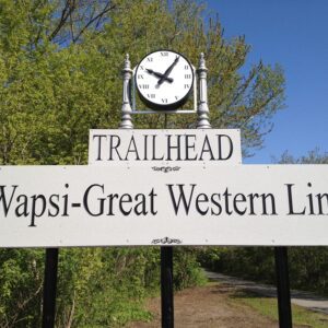 Trailhead sign for Wapsi-Great Wester Line