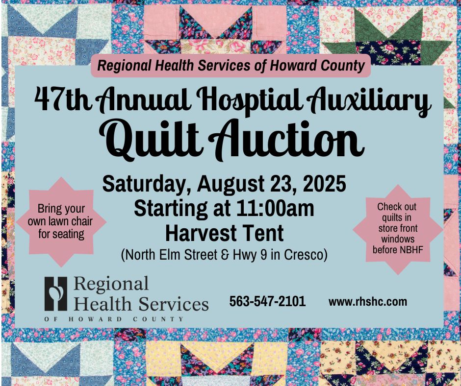 RHSHC Quilt Auction poster