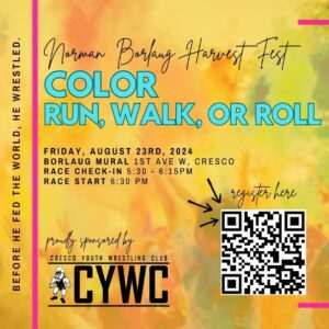 Color Run flyer with QR code to sign up