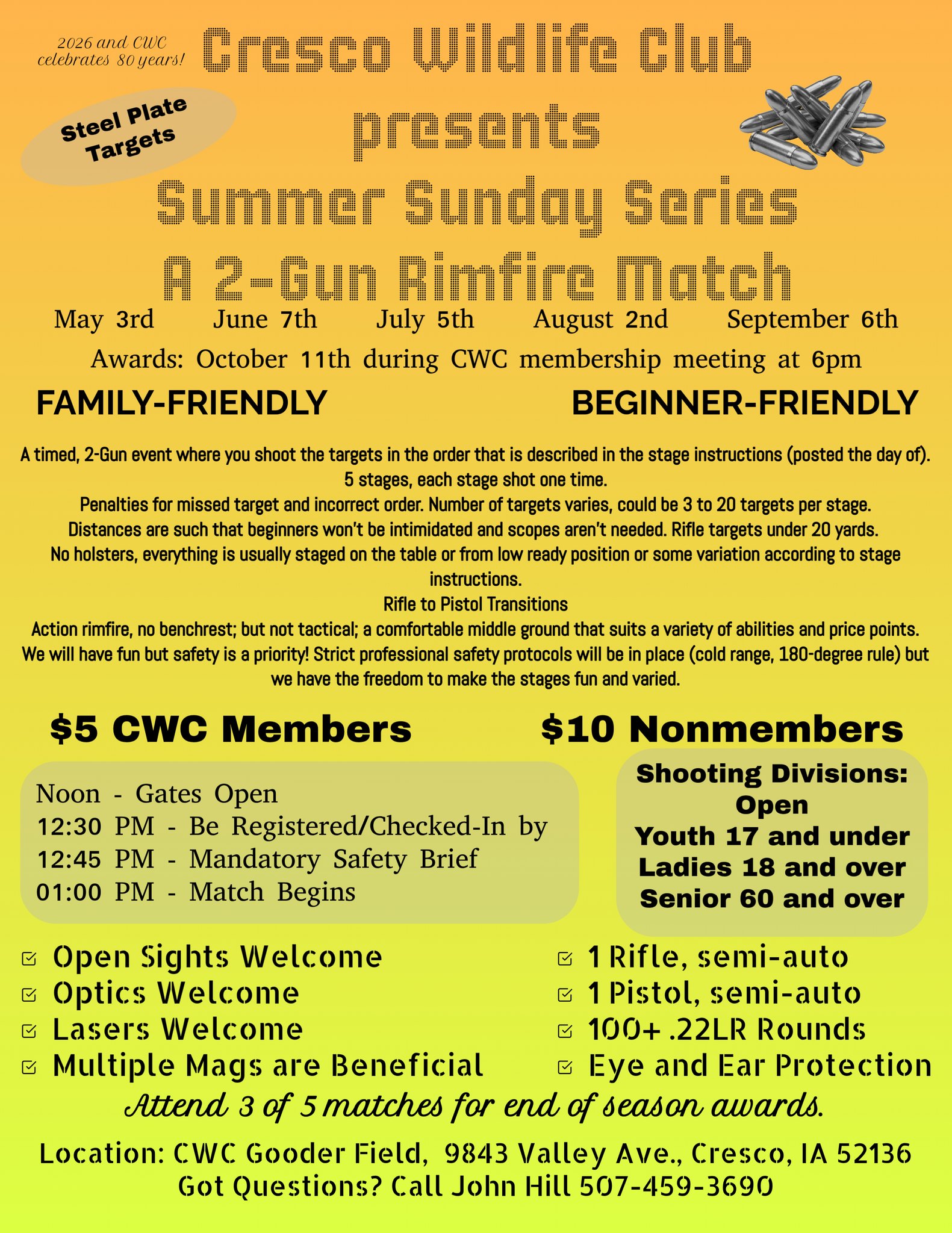 Wildlife Club A-2 Rimfire matches