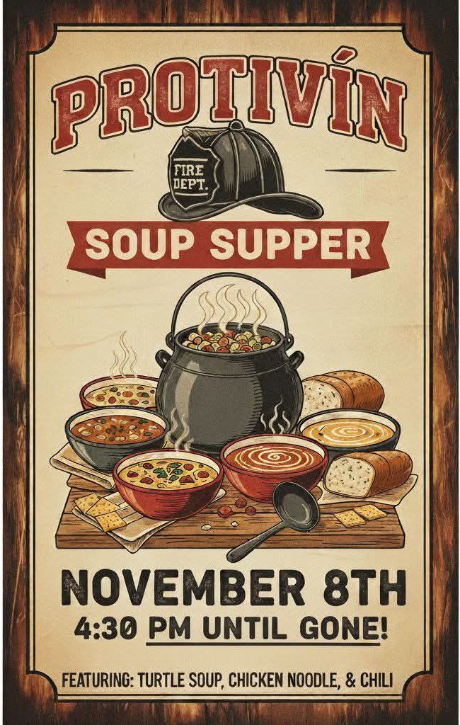 Poster for the Protivin Soup Supper