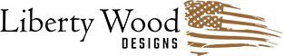 Liberty Wood Designs logo with American Flay