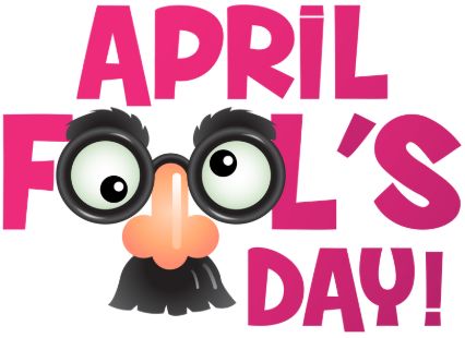 April Fool's Day in pink letters with googly eyes for ohs in Fool.