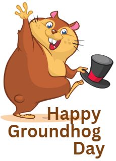 Dancing Groundhog with top hat