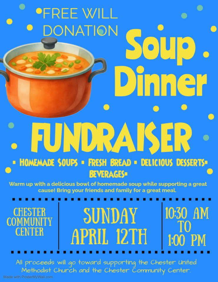 poster for the Chester Soup Dinner