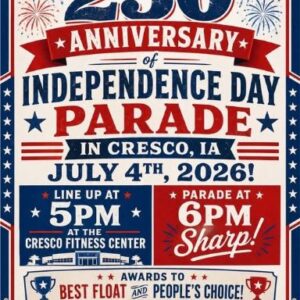 flyer for 4th of July parade